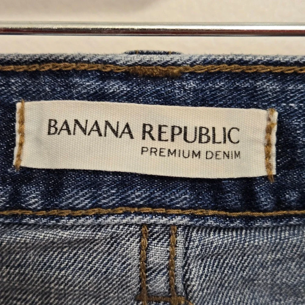 Banana Republic Premium Denim Mens‎ Medium Wash Stretch Jean Shorts Size 32